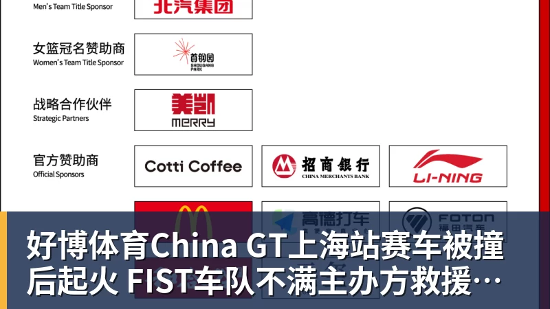 好博体育China GT上海站赛车被撞后起火 FIST车队不满主办方救援：退出所有China GT系列赛